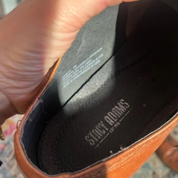 Stacy Adams Mens Brown Leather Oxford Dress Shoes • Size 10 • Preowned - Picture 4 of 4